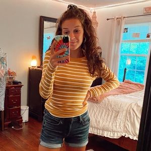 Yellow striped long sleeve